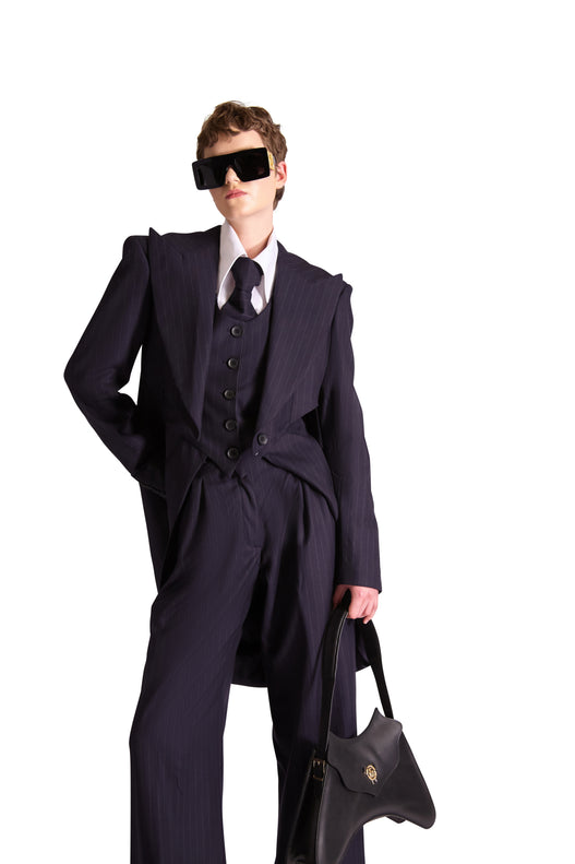 Tailored Pinstripe Tailcoat Wool & Cashmere Suit