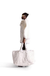 Tailored Faux fur short cape Dress