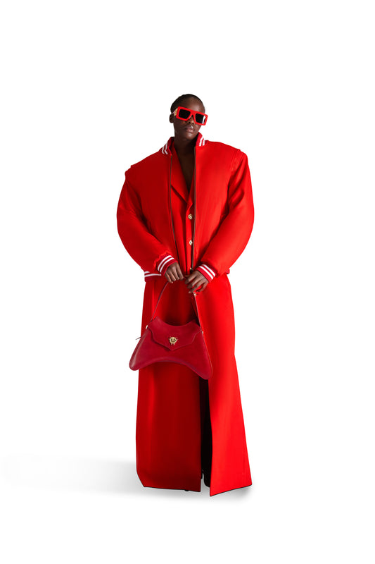 Peak Lapel Single Breasted Wool Long Coat