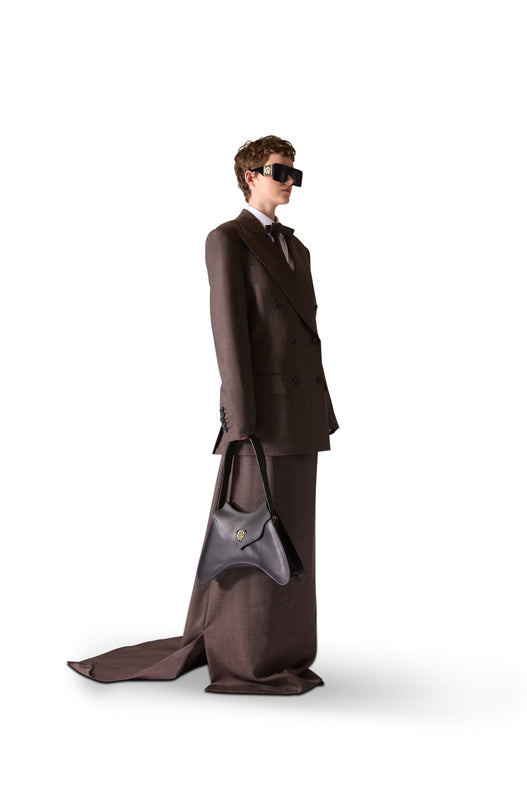 Tailored Wool Tail Skirt