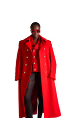 Shirt Collar Double Breasted Wool Overcoat