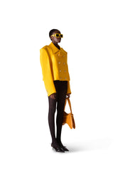 Shirt Collar Double Breasted Wool Jacket