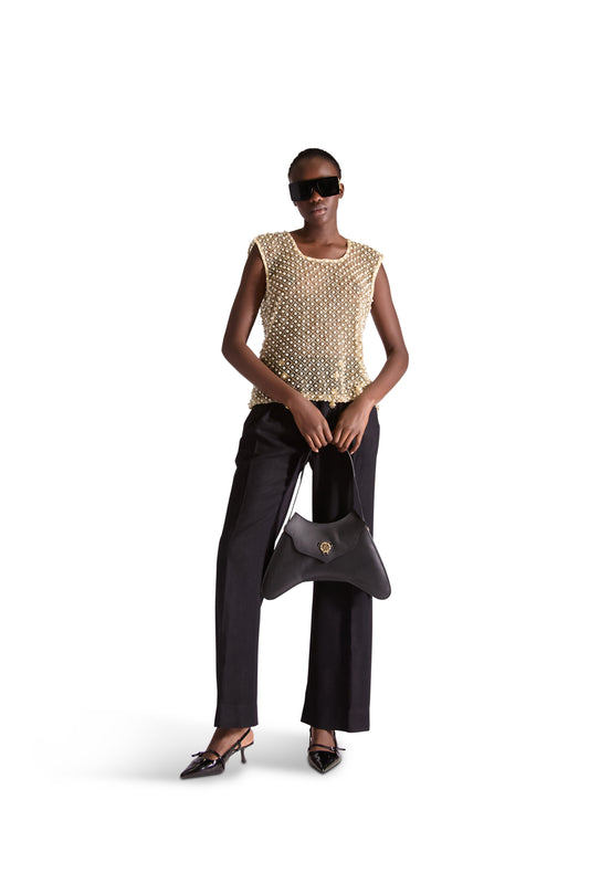 Tailored Wide Leg Wool Trousers