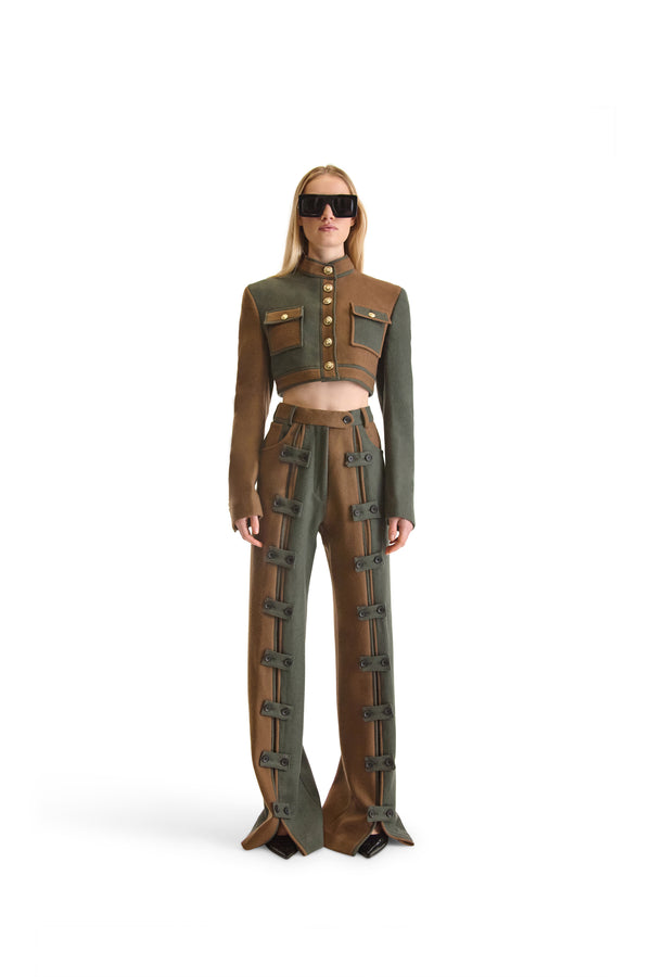 Tailored Wool Wide Leg Trouser