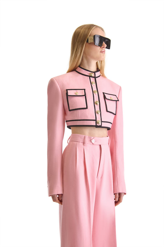 Tailored Wool Wide Leg Trouser