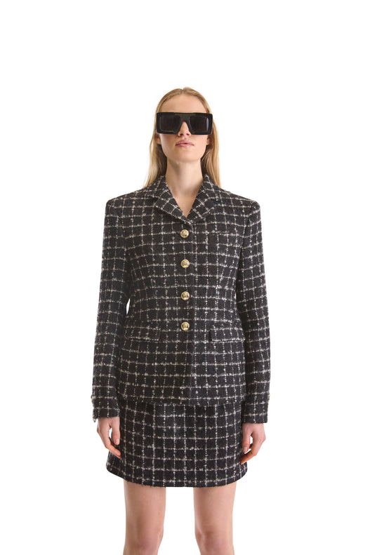 Tailored Tweed Short Skirt