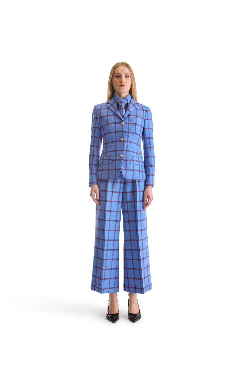 Notch Lapel Single Breasted Cashmere Blazer