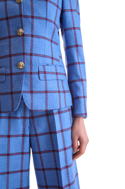 Notch Lapel Single Breasted Cashmere Blazer