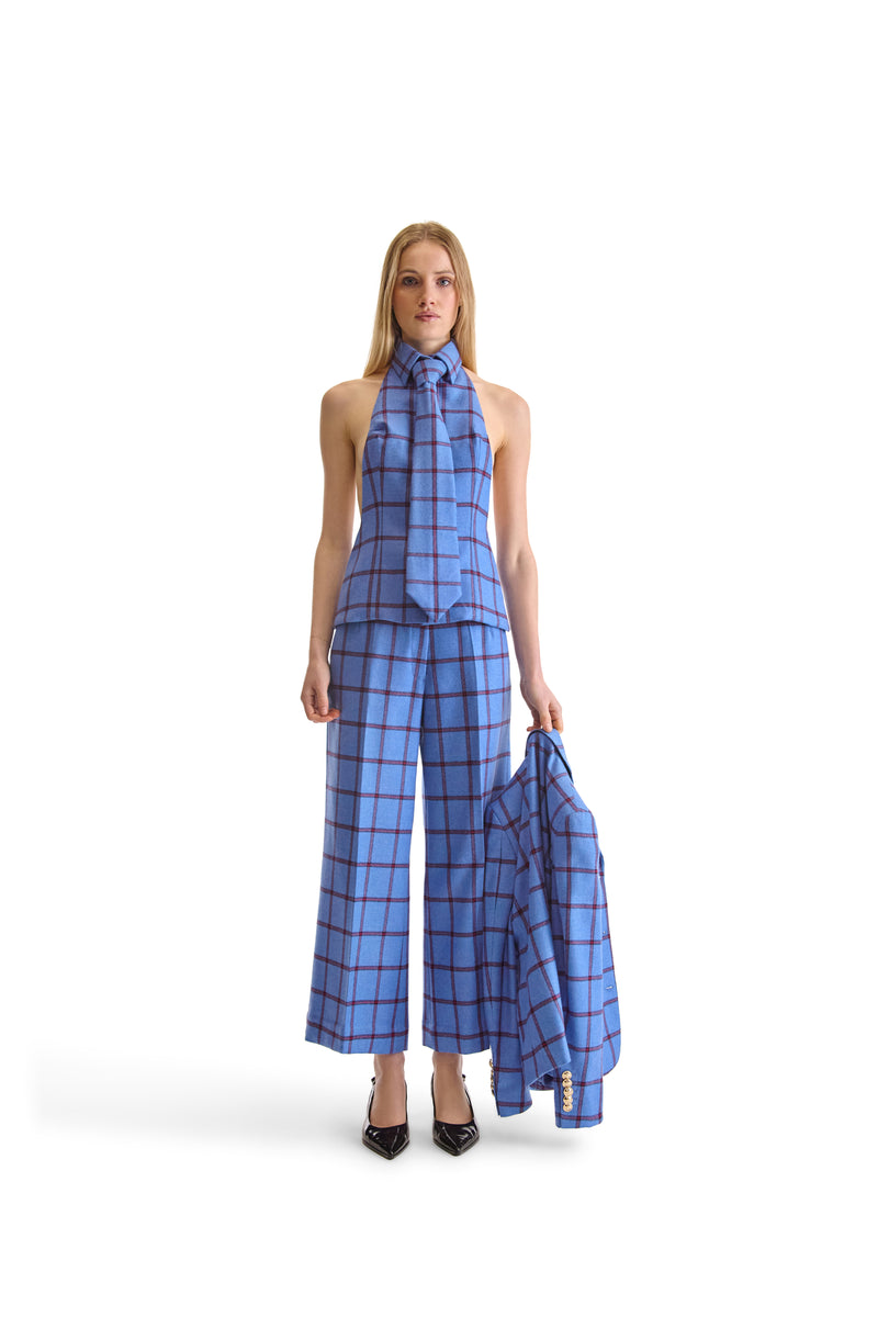 Tailored Wool Cashmere Check Tie