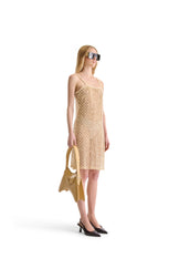 Hand Embroidered Pearl Short Dress