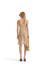 Hand Embroidered Pearl Short Dress
