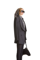 Shawl Lapel Double Breasted Wool Blazer