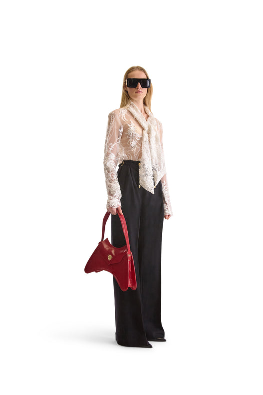 Tailored Wool Button Trouser
