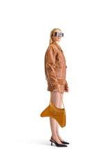 Tailored Leather Short Skirt