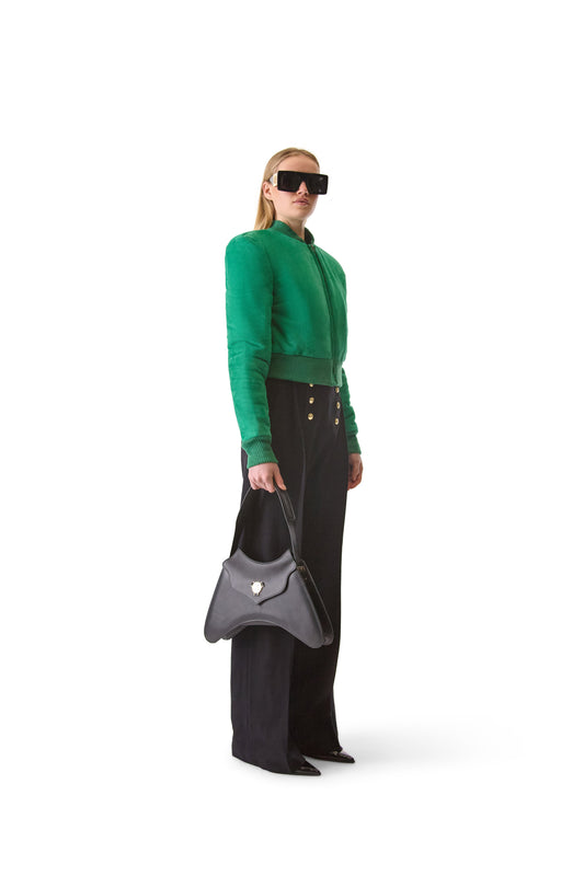 Tailored Wide Leg Wool Trousers