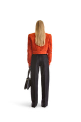 Tailored Wool Button Trouser