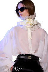 Helen Anthony Monogram Buckle Thin Leather Belt