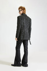 Hand-Embroidered Wool Blazer & Trousers