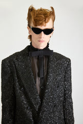Hand-Embroidered Wool Blazer & Trousers