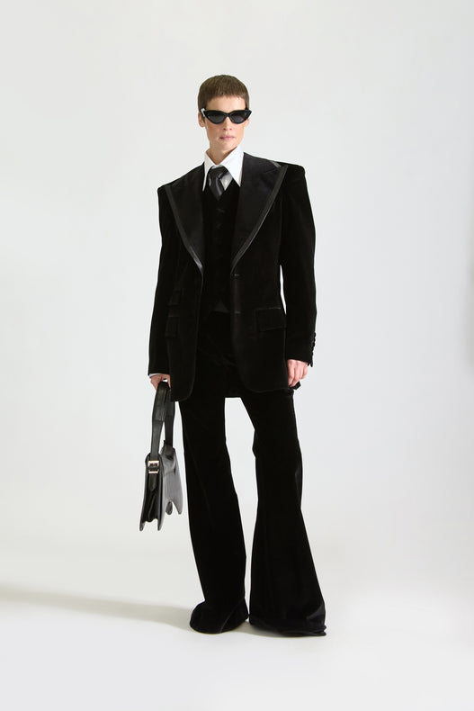 Tailored Single Breasted Velvet Suit