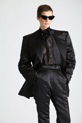 Tailored Single Breasted Satin Suit