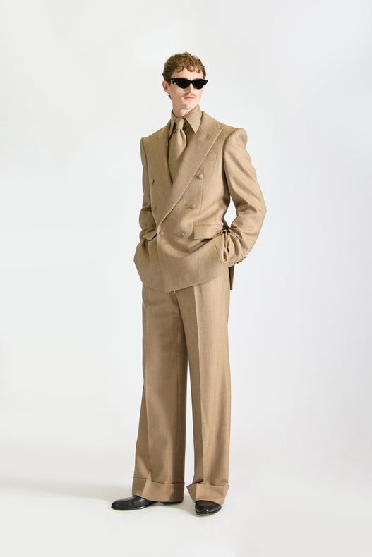 Tailored Double Breasted Wool Suit