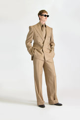 Tailored Double Breasted Wool Suit
