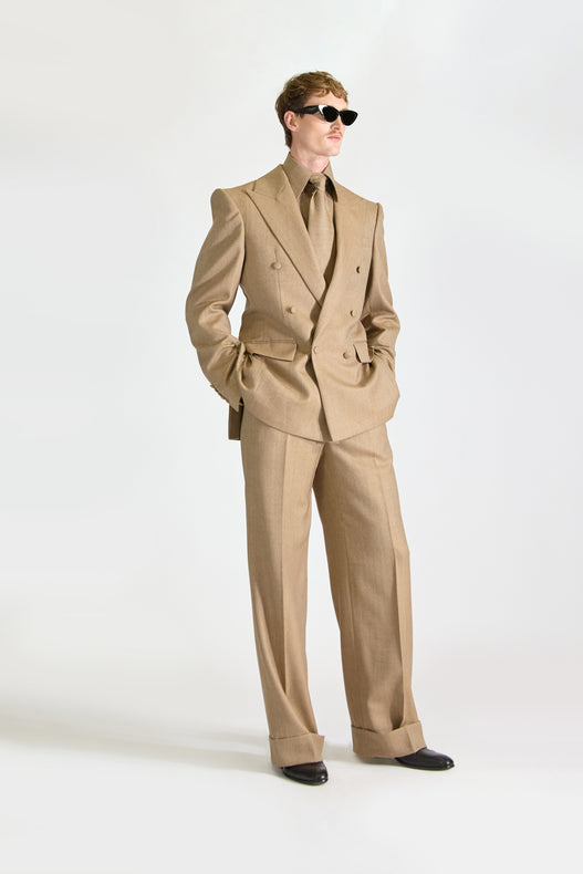 Tailored Double Breasted Wool Suit