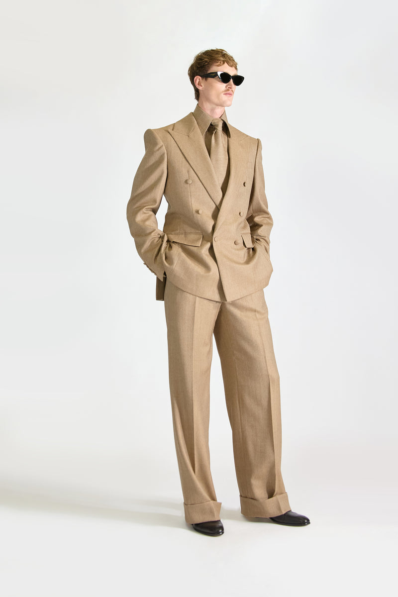 Tailored Double Breasted Wool Suit