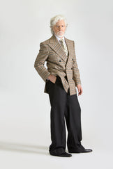 Tailored Double Breasted Wool Check Suit