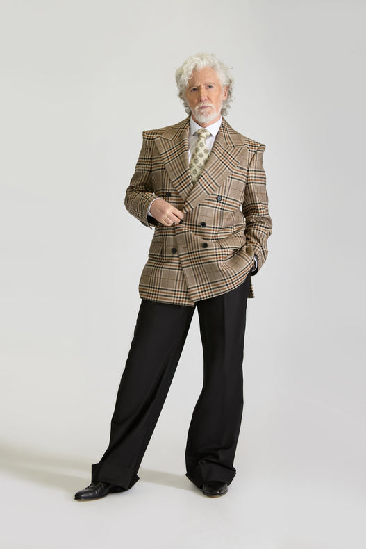 Tailored Double Breasted Wool Check Suit