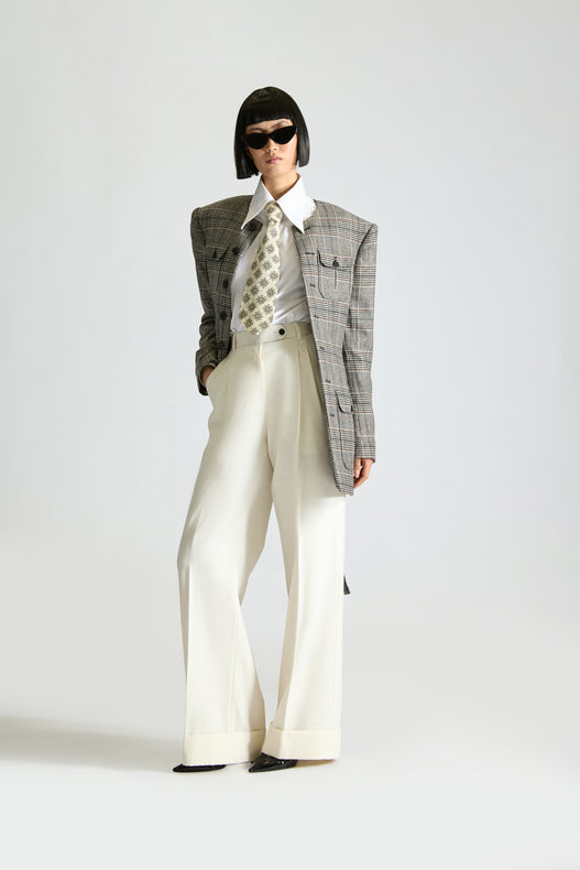 Tailored Single Breasted Wool & Cashmere Jacket & Suit Trousers