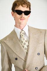 Double Breasted Wool & Cashmere Check Suit