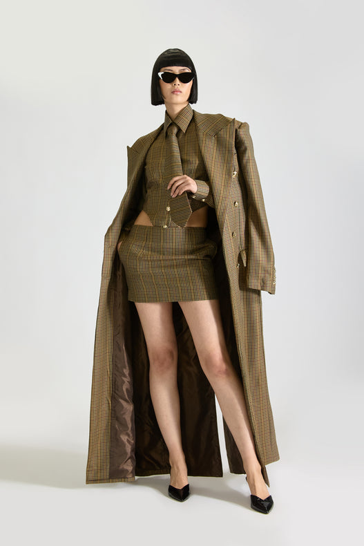 Tailored Check Wool Set & Overcoat