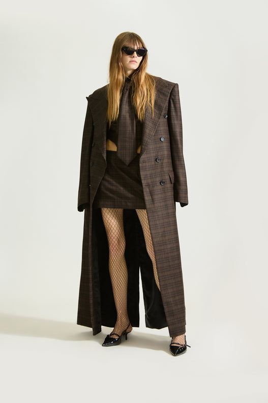 Tailored Check Wool Set & Overcoat