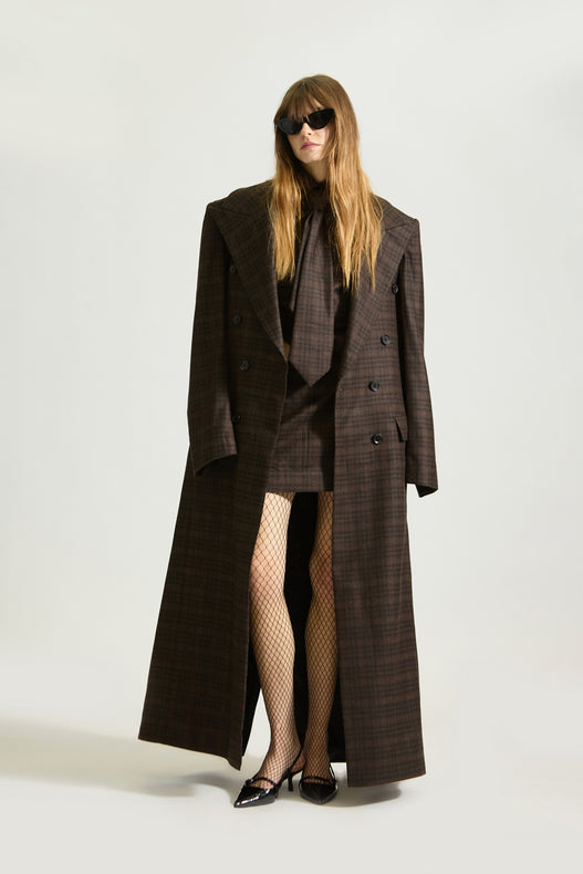 Tailored Check Wool Set & Overcoat