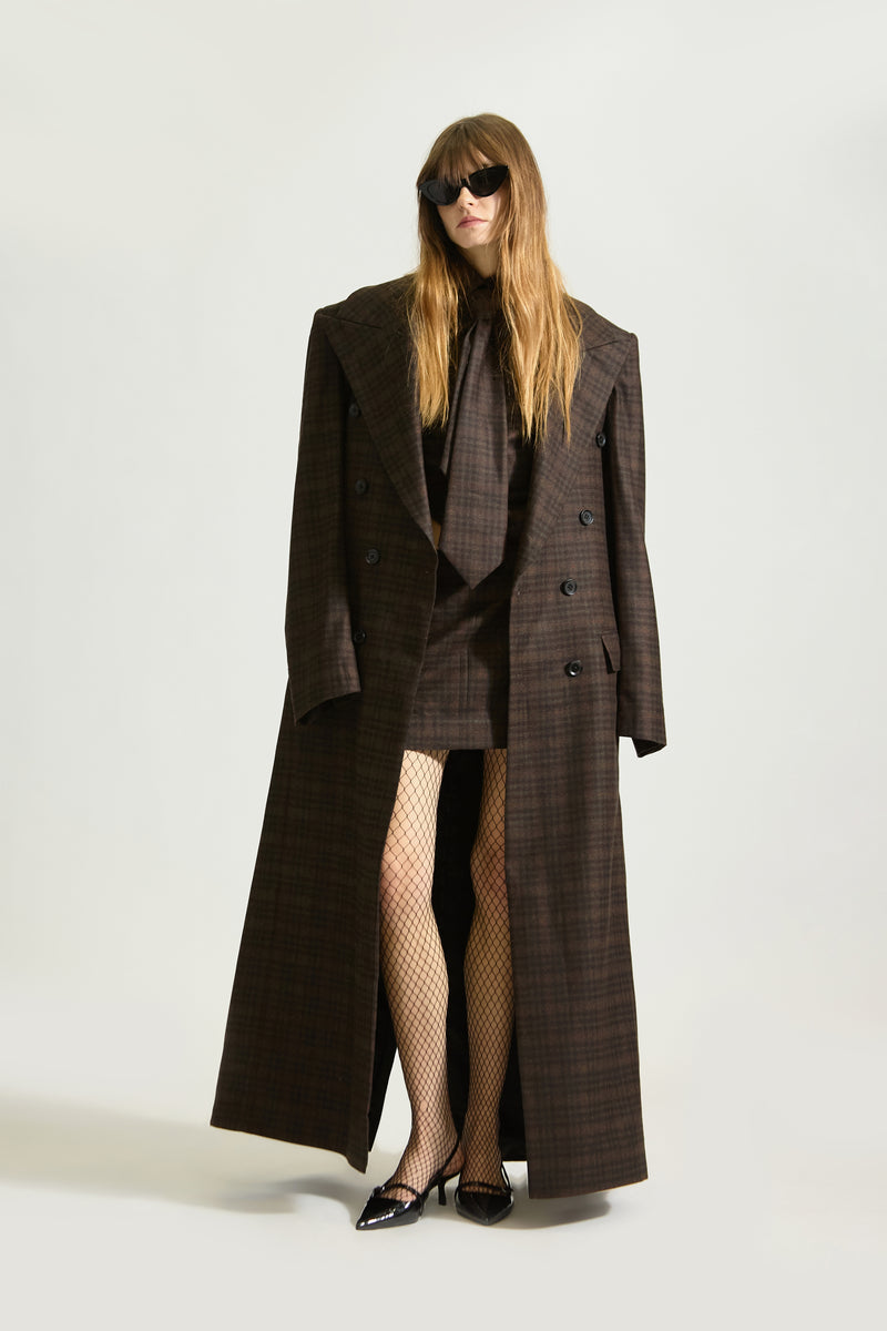 Tailored Check Wool Set & Overcoat