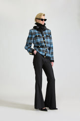Tailored Single Breasted Check Wool Jacket & Trouser