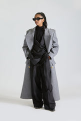 Tailored Double Breasted Wool Overcoat