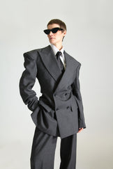 Tailored Double Breasted Wool Suit