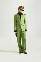 Tailored Single Breasted Satin Suit