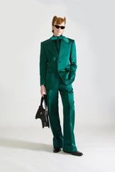 Tailored Single Breasted Satin Suit