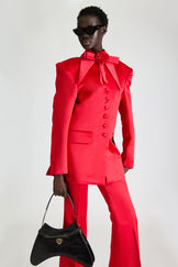 Tailored Single Breasted Satin Set