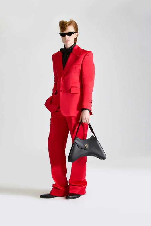 Tailored Single Breasted Satin Suit