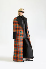 Tailored Double Breasted Wool Check Overcoat