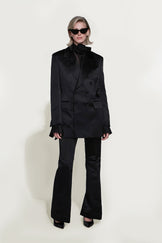 Tailored Double Breasted Satin Suit