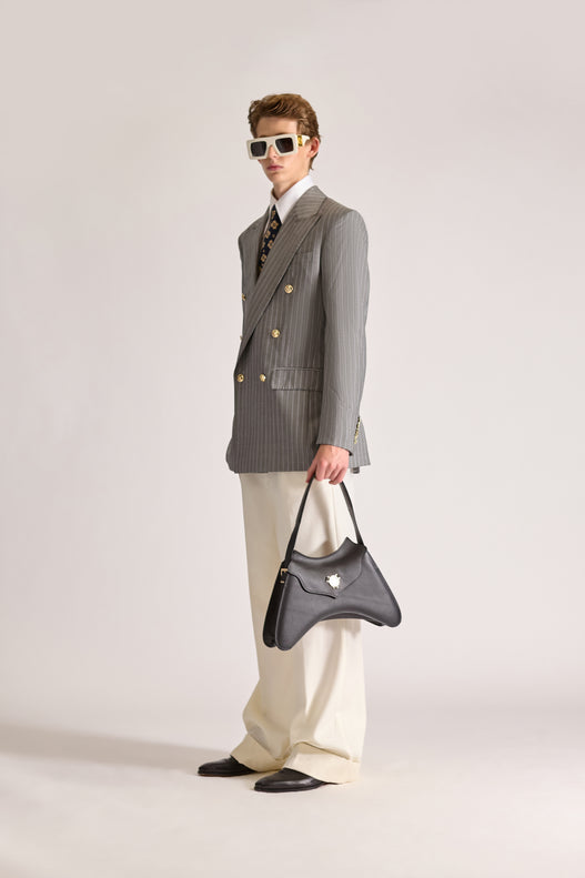 Tailored Doubled Breasted pinstripe Wool Suit