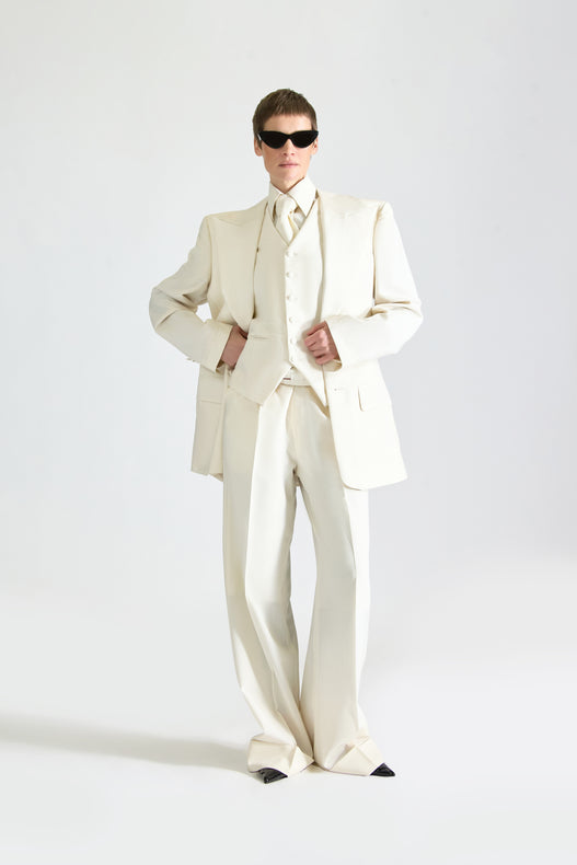 Tailored Single Breasted Wool Suit