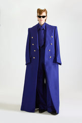 Tailored Wool Jumpsuit & Double Breasted Overcoat