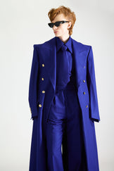 Tailored Wool Jumpsuit & Double Breasted Overcoat